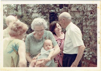 with Aunt Emily and great-grandad Jenkins
